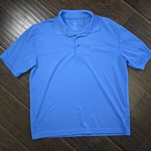 Browning Mens Athleisure Blue Polo Collared Shirt Medium